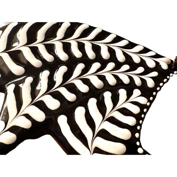 Irma Starr SlipWare Clay Pottery Happy‎ Holidays Chicken/Rooster Ornament - Picture 4 of 7